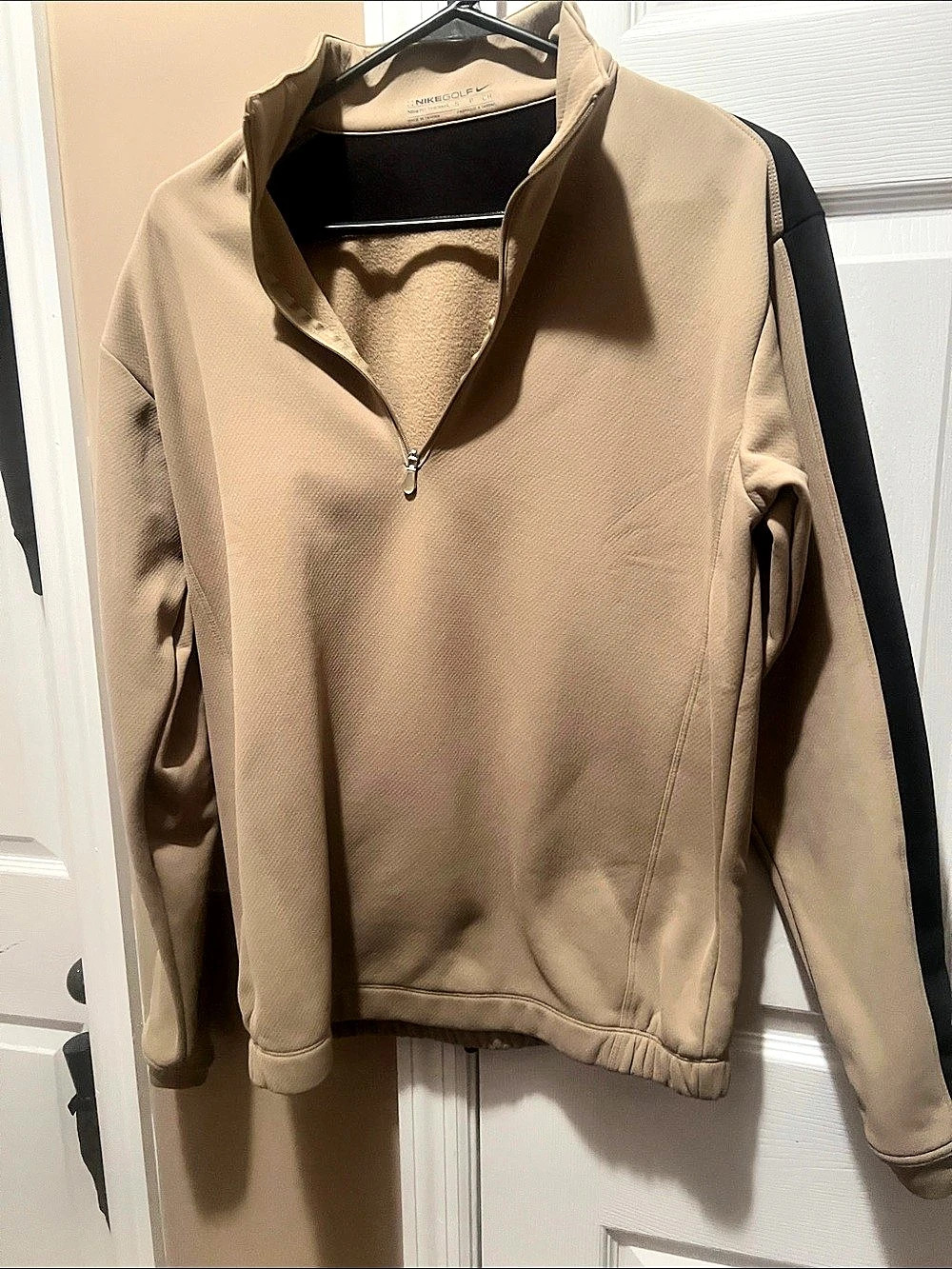 Nike Golf Therma-FIT Colorblock Pullover in Brown & Black Small